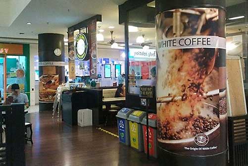 OldTown White Coffee pillarwrap by Orange Media ESB