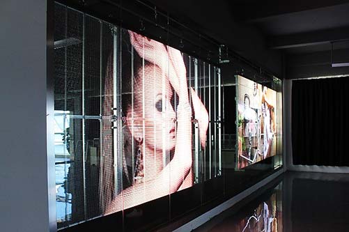 Transparent glass LED media screen by Orange Media ESB